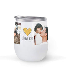 Load image into Gallery viewer, Wine Tumbler Gold Heart