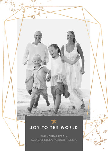 5x7 Holiday Card Joy to the World 18-008
