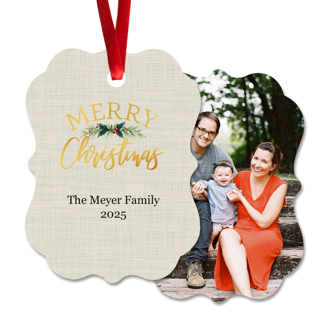 Merry Christmas Vertical Ornament