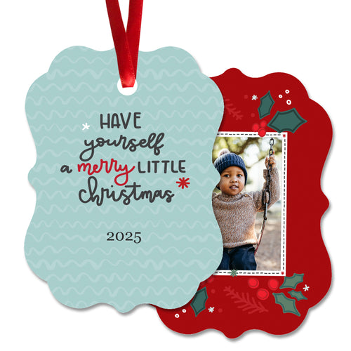 Merry Little Christmas Vertical Ornament